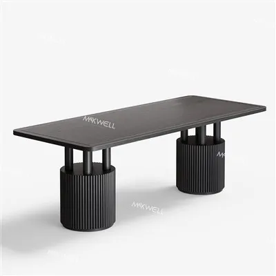 木製のモダンなダイニングテーブルセット